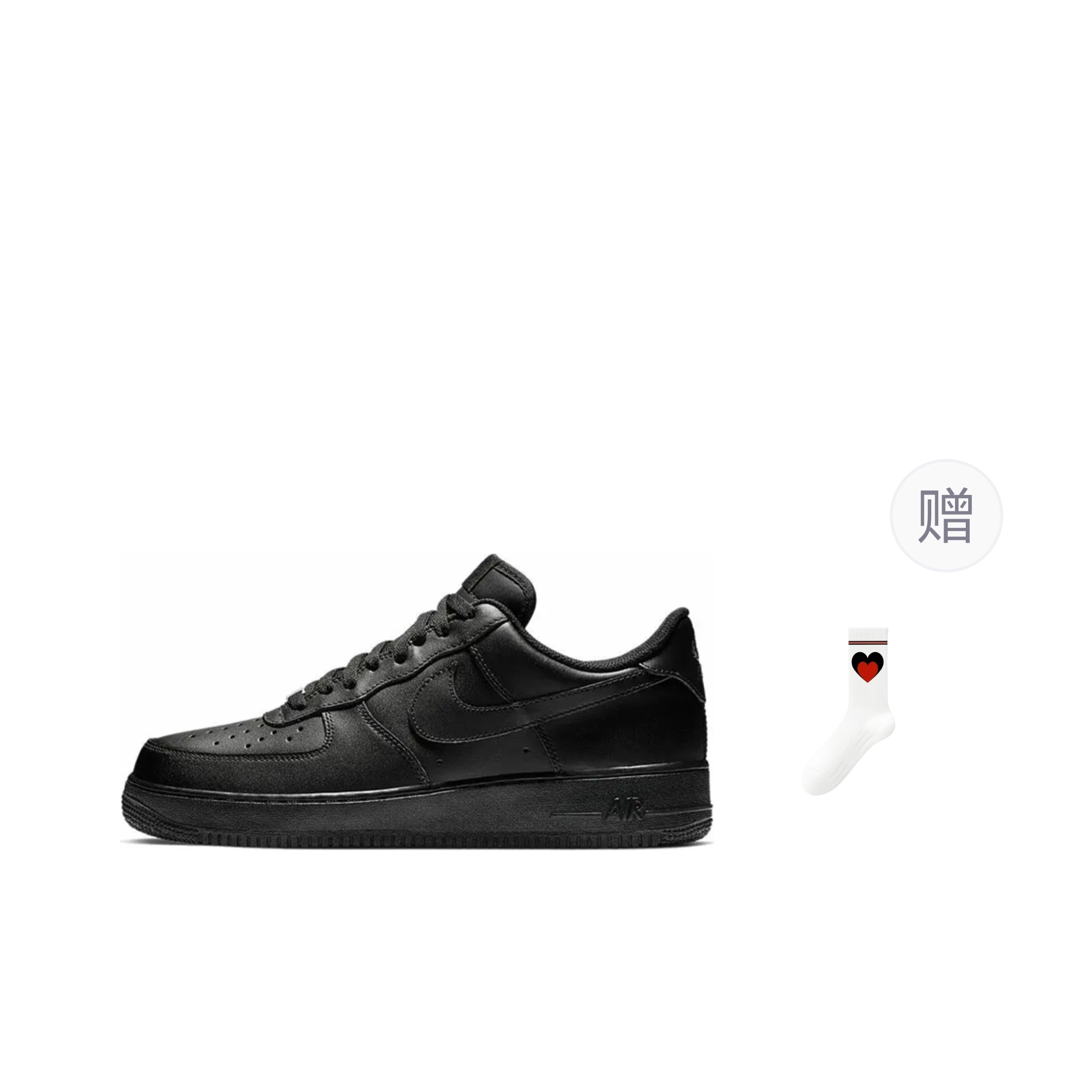 Nike Air Force 1 07 Черный Warrior Винтажная модель Амортизация Дышащий Низкий верх Скейтборд Обувь Мужская Черный
