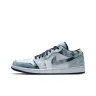 Jordan Air Jordan 1 Low SE Denim Wash Кожа Устойчивая к истиранию Низкий топ Ретро-баскетбольные кроссовки Мужской