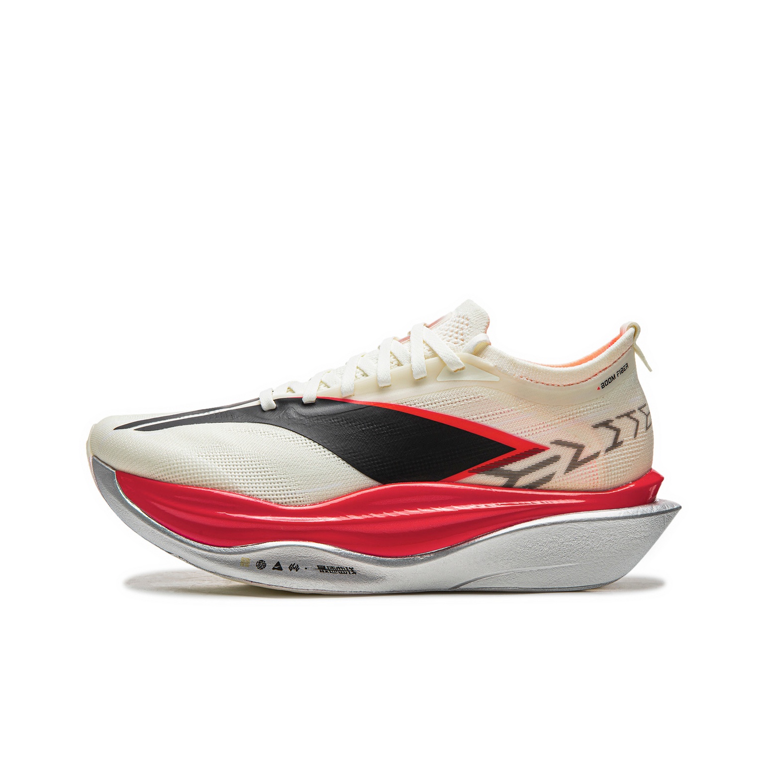 Li-Ning Feidian 6 ELITE Беговые кроссовки Бежево-черные Шнуровка