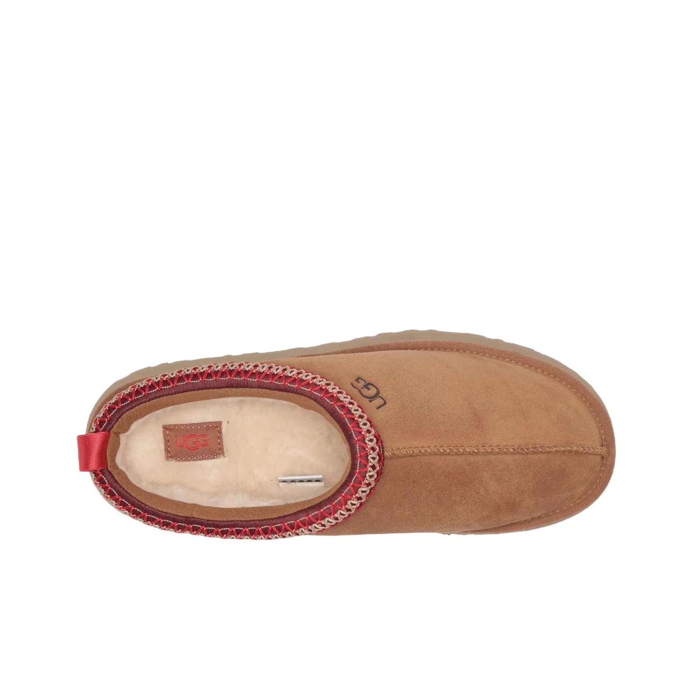 UGG Tazz 2 Slip-On с открытым носом мюли домашние тапочки с флисовой подкладкой женские каштановый цвет