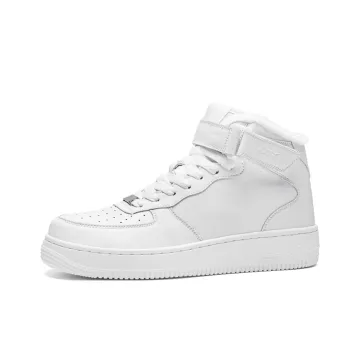 Белый (с подкладкой, высокие кеды)