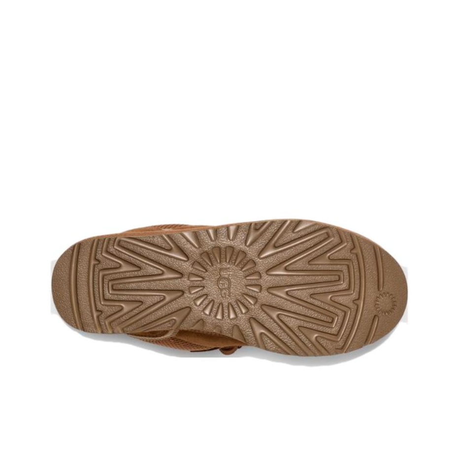 UGG Lowmel Замша Сетчатая ткань Зимний флисовый подклад Удобная низкая повседневная обувь Женская Темно-желтый