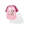 Deloroni Berry Pink + Solid Color White  
Делоуни Ягода Розовый + Однотонный Белый