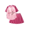 Dihenei Berry Pink+Solid Color Pink Red