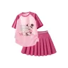 Deloroni Berry Pink+Solid Color Pink Red