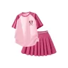 Di Smile Nini Berry Pink+Solid Color Pink Red