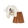 Disney Happy Mickey Mouse Молочный Белый Оранжевый + Однотонный Молочный Белый Оранжевый