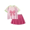 M Line Мousse Pink + Solid Color Pink Red