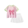 M Line Mousse Pink + Solid Color White  
M Линия Мousse Розовый + Однотонный Белый