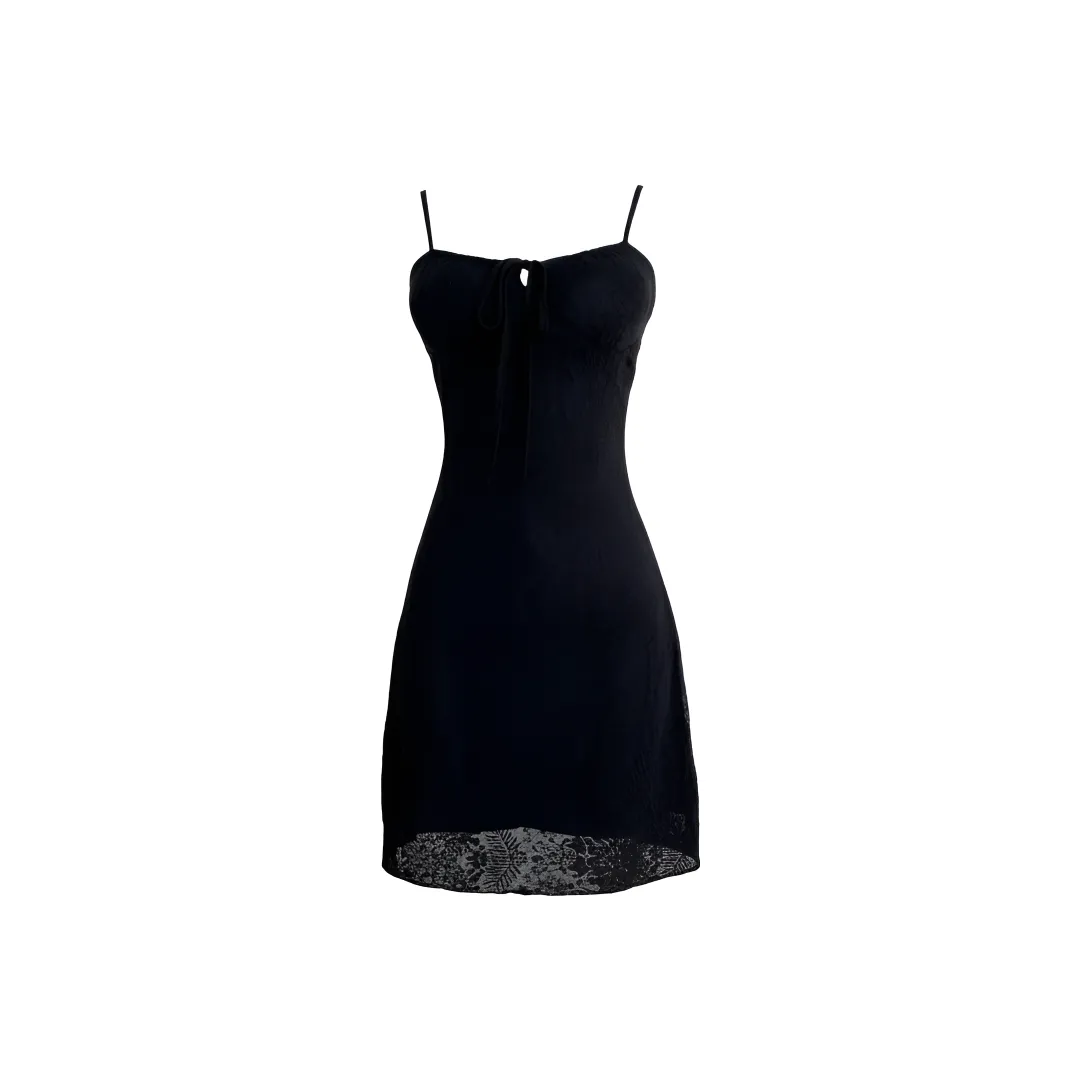 strapless open back dress Midnight Navy Printed Midi Dress main image 1