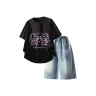 Double Color Knot Black + Double Color Knot Denim Blue  
Двойной цвет, узел, черный + двойной цвет, узел, деним синий