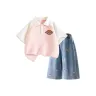 Standard Size K Pink White + Solid Color Denim Blue  
Стандартный размер K Розовый Белый + Однотонный Деним Синий