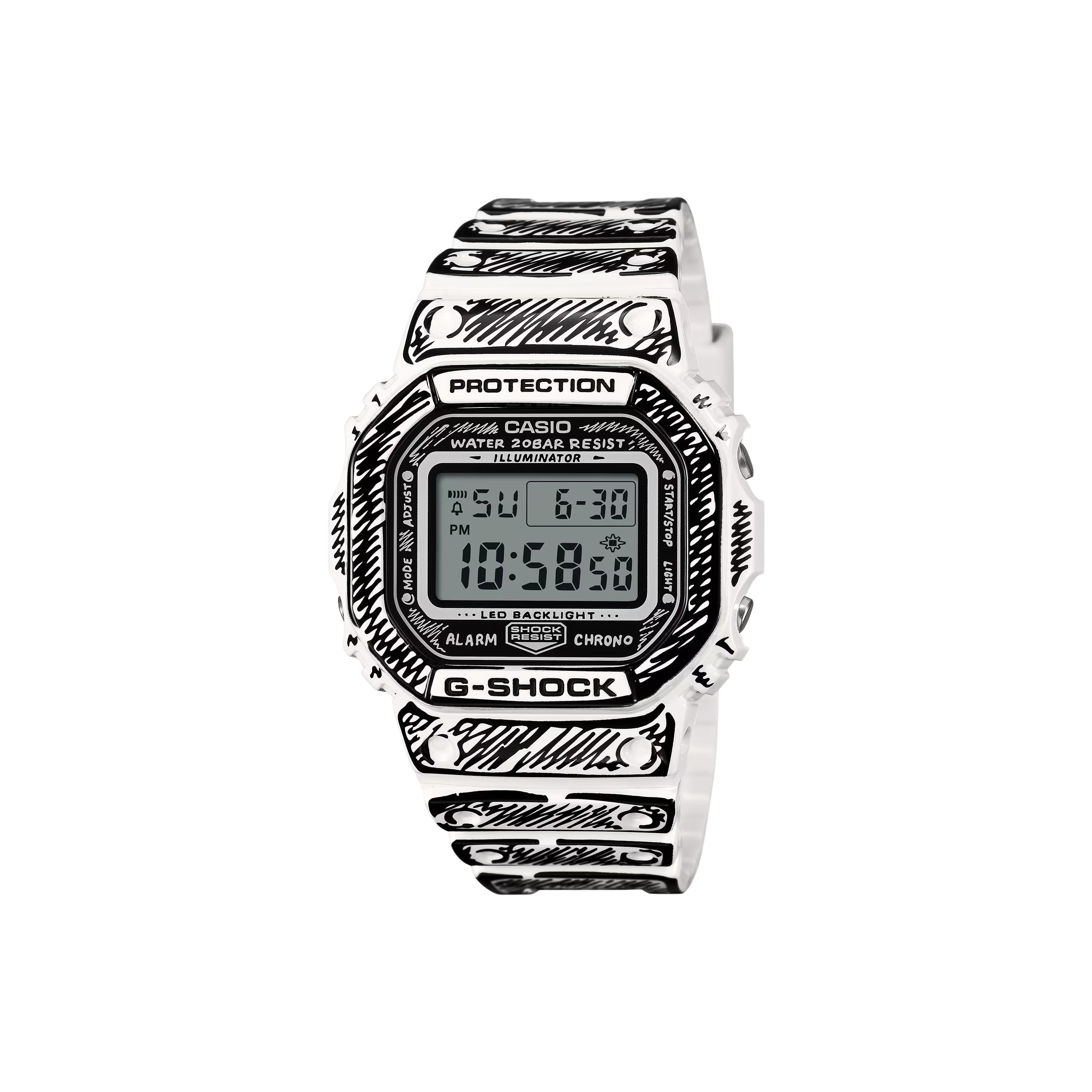 CASIO Joshua Vides 5600 Collection Маленький блок Кварцевый механизм Смола Шнуро