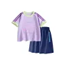 Double-color Небесный Фиолетовый + Solid Color Глубокий Морской Синий