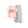 MF Круглый Mark Желто-розовый + Однотонный Туманный Серый
