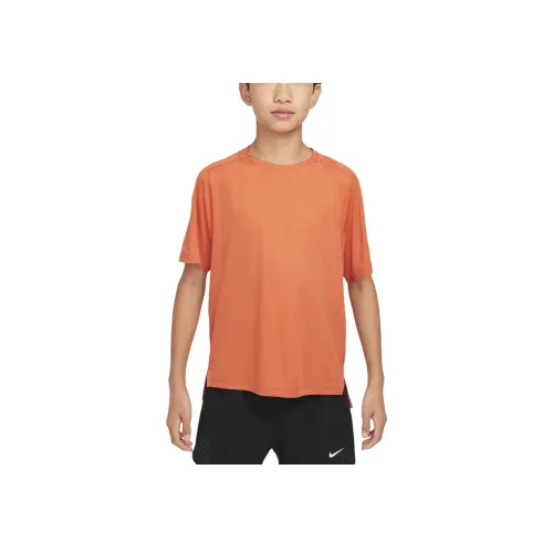 nike Dri Fit Swoosh T-Shirt Orange Teenagers