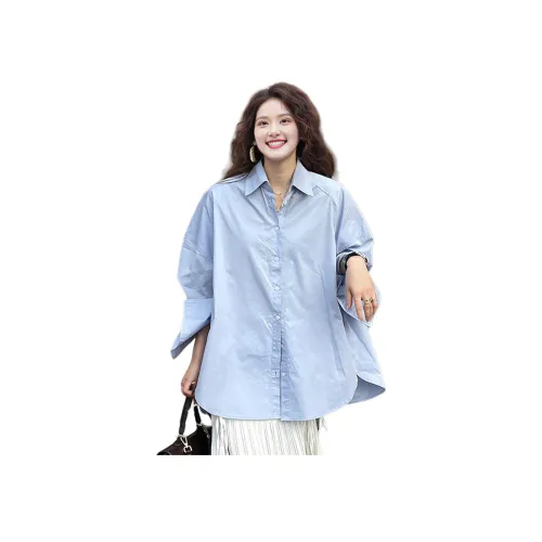 Wbwq Светло-синие женские рубашки