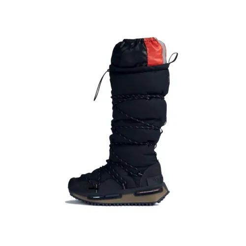 Moncler x Adidas Originals NMD S1 Устойчивый к истиранию противоскользящий высокий сноубутс для мужчин черный