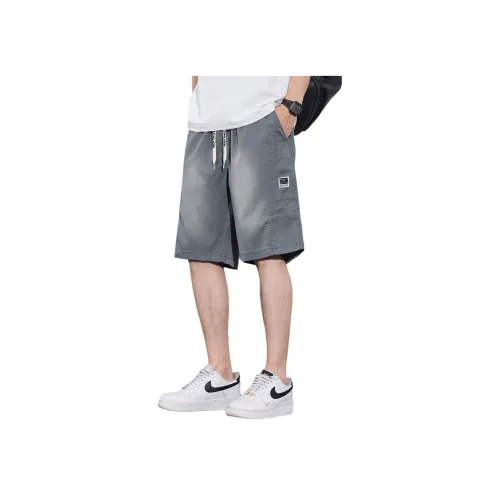 Tonlion Серебристо-серые Унисекс Повседневные шорты