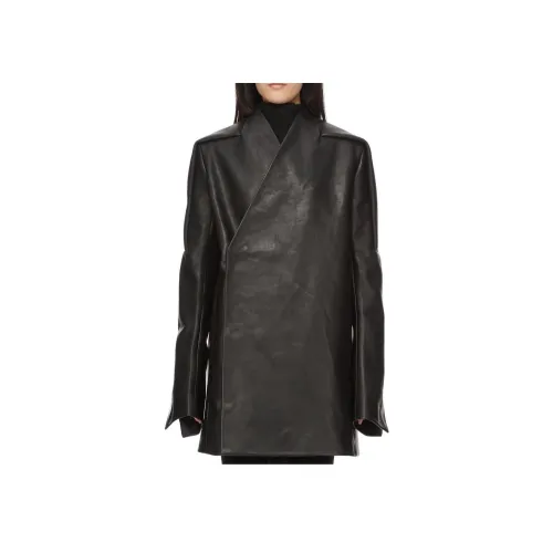 RICK OWENS Черные Женские Кожаные Куртки