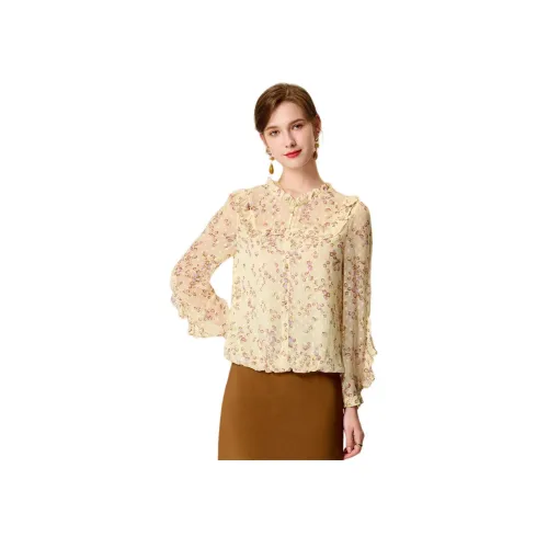 FENHONGMALI Бежевый Женские Рубашки