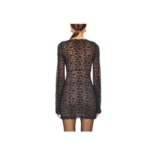 Tularosa Black Женские Длинные Рукава Платья
