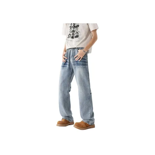 Love Monster Синий Унисекс Джинсы