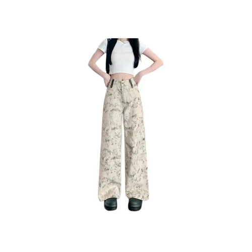 BQERTY Принт Tie Dye Женские Джинсы