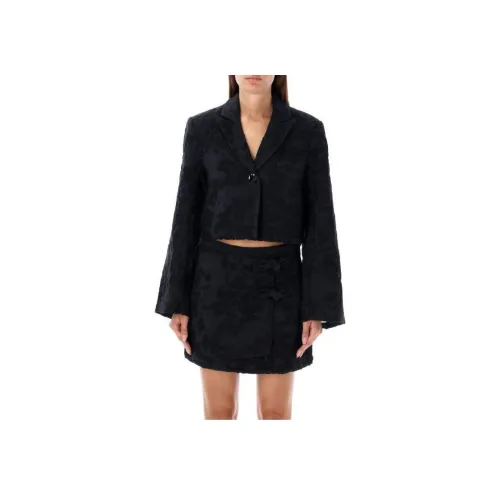 GANNI Бизнес-костюм пальто женское черное