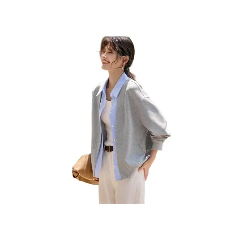 XWI Серый Женский Короткий Пальто