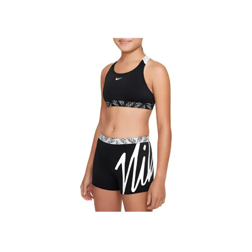 Nike Script Логотип Crossback Спортивный Купальник для Детей Черный Подростки
