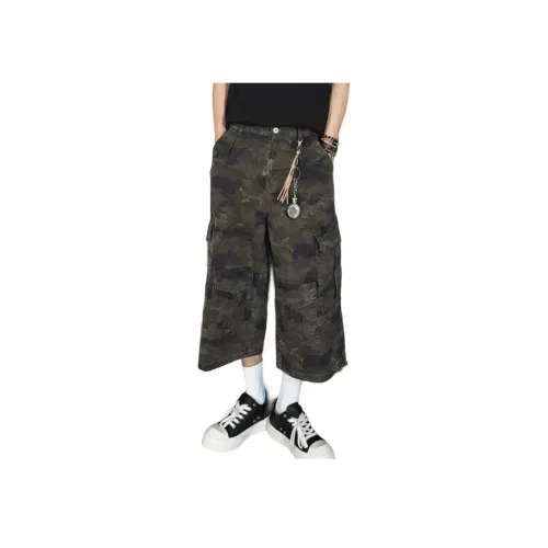 GANGZAI Камуфляж Унисекс Шорты Карго