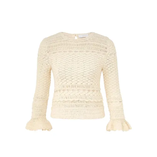 Zimmermann SS24 Трикотаж Женский Кремовый