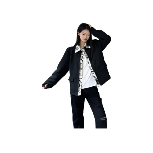 BANKONGSHAN Черный Унисекс Куртки