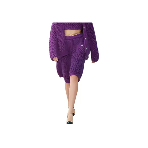 CHANEL Фиолетовые Женские Повседневные Шорты