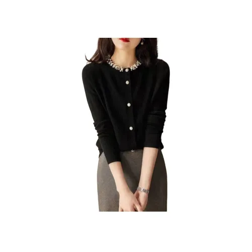 Mu Xiao Xin Черный Женский Трикотаж