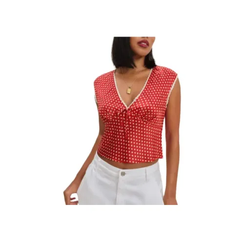 Reformation Женские майки красного цвета