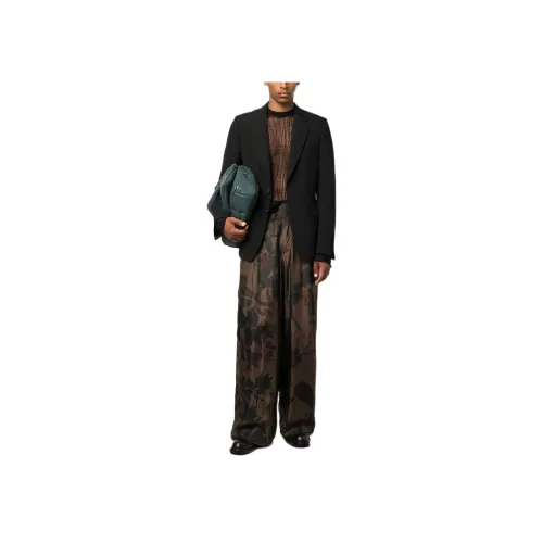 DRIES VAN NOTEN Коричневый Мужские Повседневные Штаны
