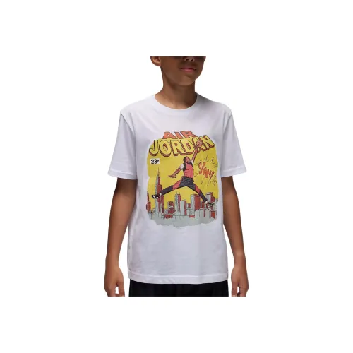 Jordan Air Белый Школьный возраст T-рубашки