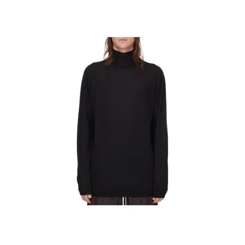 RICK OWENS совместный бренд Черные Мужские Кашемировые Свитера