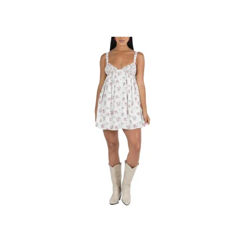 PRINCESS POLLY Vance Мини Платье Slip Платье Женское Розовый Цветочный Розовый Цветочный