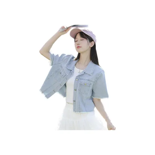 Garbege Светло-синяя куртка, женские, джинсовые куртки