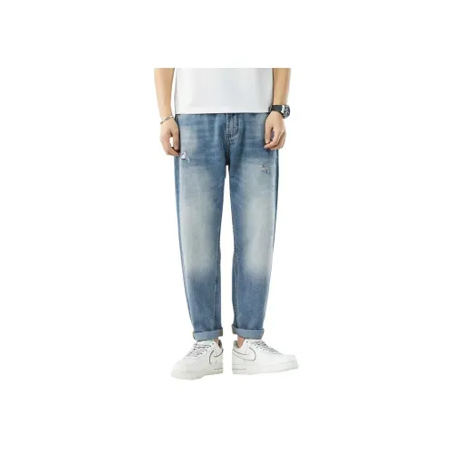 Fun Blue Men's Jeans Веселье Синий Мужские Джинсы