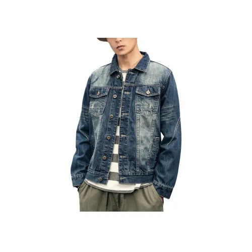 ZENGZHI Denim Jacket Straight Fit Unisex ZENGZHI Деним Куртка Прямой крой Унисекс