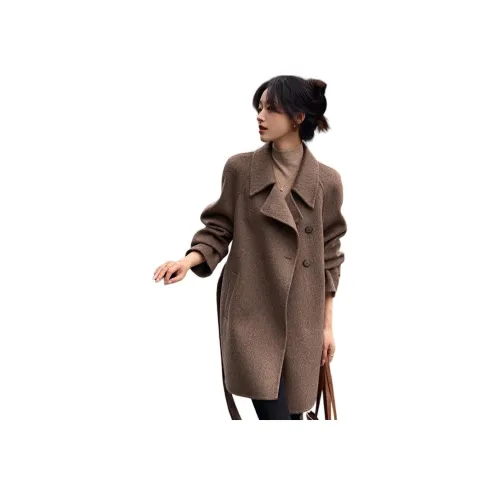 Mo Han Yi Mei Пальто Женское Beautiful Кофе
