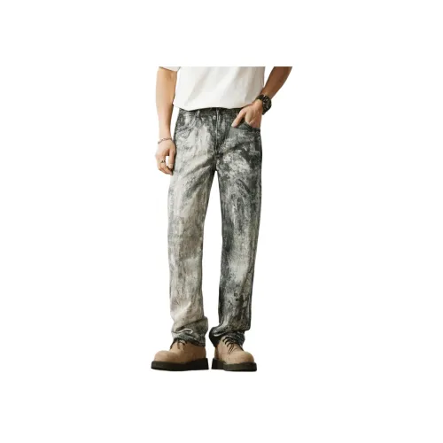 MEXISHION Унисекс Джинсы Черно-серого Цвета