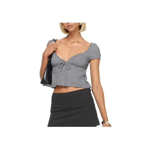 PRINCESS POLLY KELLAN Короткий рукав Топ КРАП ТОП Женский Синий Синий