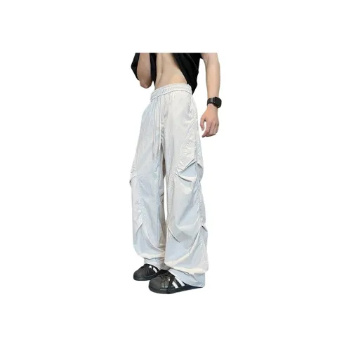 DANJUE Light Gray Unisex Casual Pants DANJUE Светло-серые унисекс повседневные штаны
