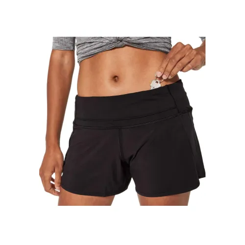 lululemon RUN TIMES Спортивные шорты Женские Черный