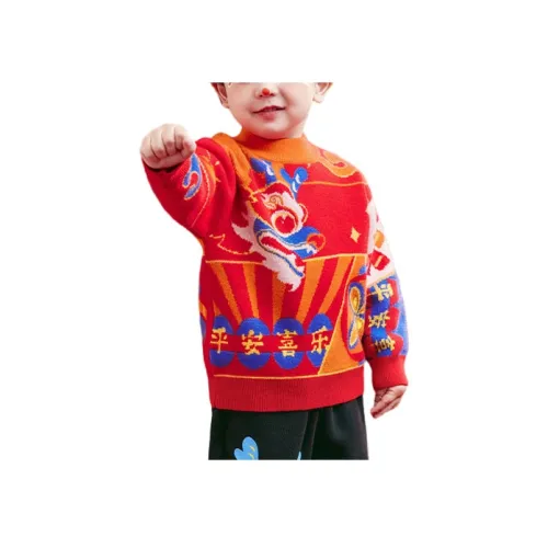 Yi Qi Baby Трикотаж Новый год Красный Малыш